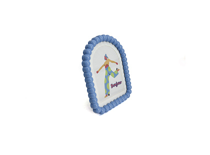 Фоторамка декоративная из МДФ серия "Бабл Бейб", цвет голубой, со стеклом, 13x18 см