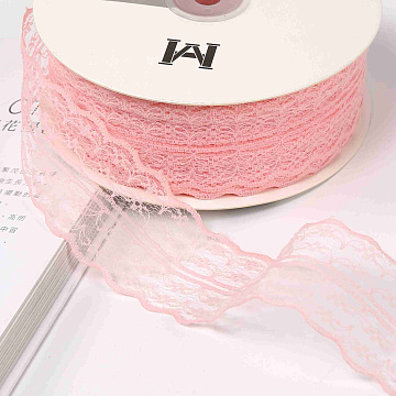 Лента декоративная "Изящное кружево", полиэстер, 45 мм х 50 ярд., пионовый (4 шт./упак.)