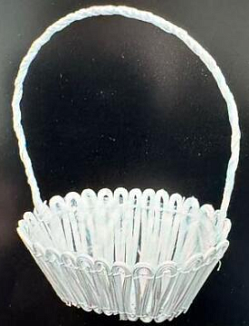 Корзина плетеная (ива), 32*24H13/45, 1 шт., белый