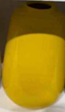 Ваза керамическая, цвет желтый, 9,5*9,5*15,5 см.