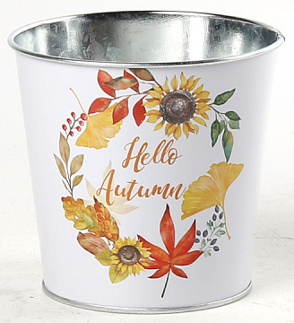 Декоративное кашпо "Здравствуй, осень" D11XH10.8CM B8.5, металл