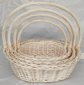 Набор корзин плетеных (ива): 51X46XH19/47XB40X30, 44X37XH16/42XB34X24, 38X31XH15/36XB31X22, 33X24XH1