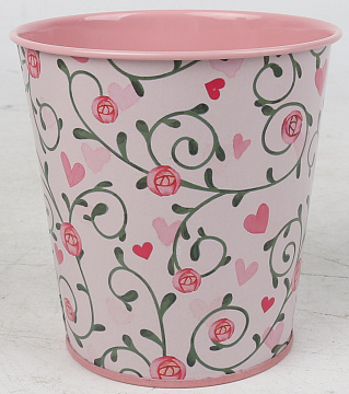 Декоративное кашпо "Романтическая нежность " D10XH10 см B:D7.5 см, 1 шт.