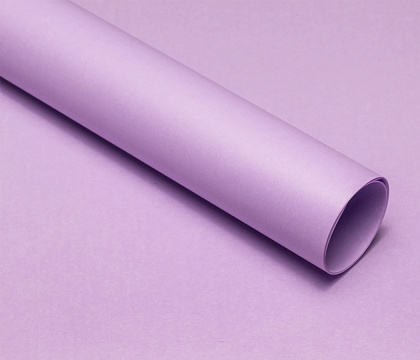 Упаковочный материал флористическая пленка "Органик", 70 мкр, 58 см х 10 м, светло-сиреневый