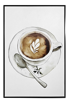 Картина "Доброе утро I", 30% ручная работа, рама пластиковая, 60x90