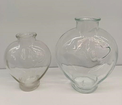 Ваза стеклянная D13 * H14 см, 1 шт.,прозрачный