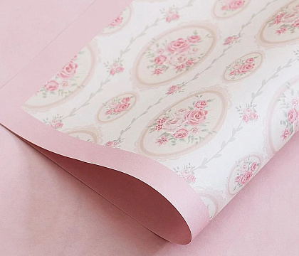 Упаковочная бумага "Жарден", 53см х 42см, 10 листов/упак., розовый