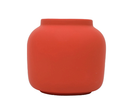 Ваза декоративная керамическая, цвет терракот, 14,5*13 см
