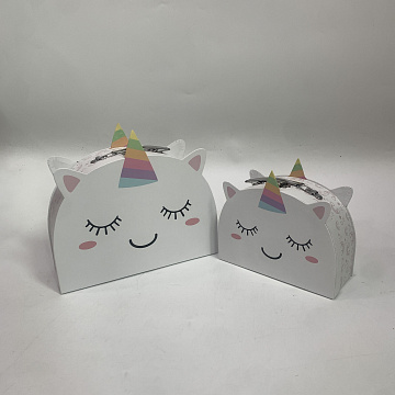 Набор коробок-сундучков "Дыхание радуги" 28x24,6x9,2 см, 21x17x8,2 см, 2 шт., белый