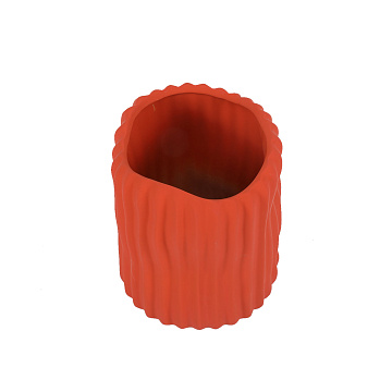 Ваза керамическая, цвет терракотовый, 12*14,5 см