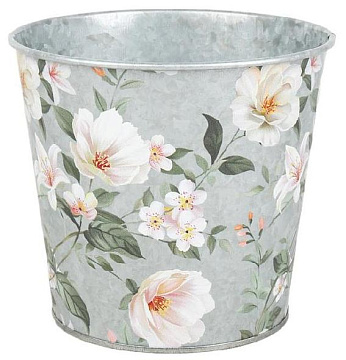 Декоративное кашпо "Цветочная нежность'' D13.5XH12.2CM/B10, металл