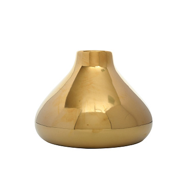 Ваза керамическая, хромированная, цвет золото, 16,5*12 см