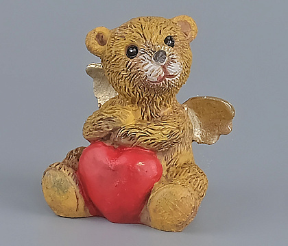 Декоративное новогоднее изделие Мишка, 8.2 см, серый