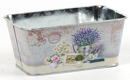 Декоративное кашпо "Поэзия" 14.5X9.5XH6.5CM
12X7CM. металл