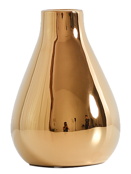 Ваза керамическая, хромированная, цвет золото, 12,5*17,5 см