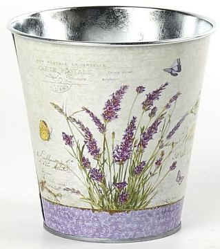 Декоративное кашпо "Лавандовое настроение" 13XH13CM B8,8, металл