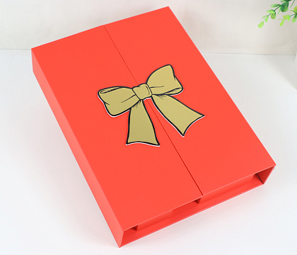 Коробка для цветов "Сюрприз" 36,7*27*6,8H см, 1 шт., красный