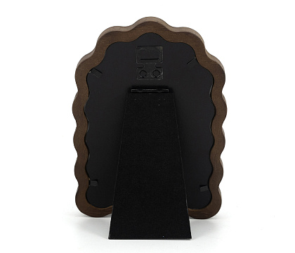 Фоторамка декоративная из дерева, волнистая, цвет венге, со стеклом, 10x15 см