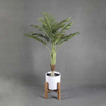 Искусственное растение "Пальма", в керамическом горшке на деревянной подставке, 58,5*115,5 см.