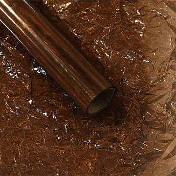 Упак. материал флористическая пленка со стеклянной текстурой , 60 мкр, 56 см х 10 м, шоколадный