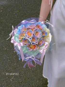 Упак. материал флористическая пленка со стеклянной текстурой , 60 мкр, 56 см х 10 м, винный