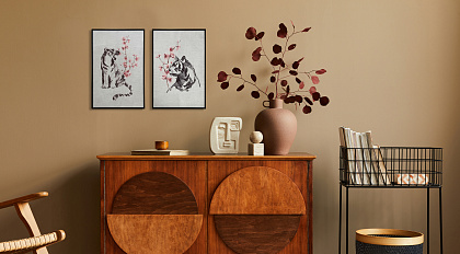 Постер "Тигр I", рама деревянная, 25*38*1,5