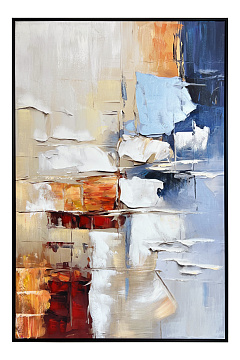 Картина "Симфония цвета", 100% ручная работа, рама пластиковая, 80x120