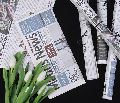 Упаковочная бумага Газета 50 см* 70 см, 10 листов/упак., 80 г/м², белый