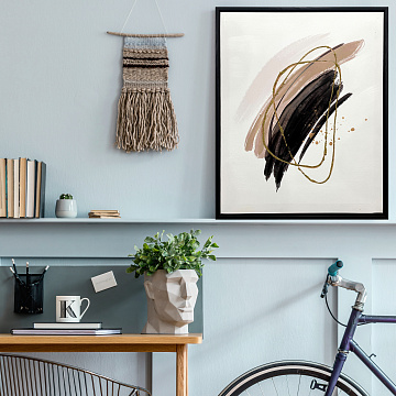 Картина "Абстракция II", 80% ручная работа, рама пластиковая, 40*50*3,5