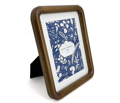 Фоторамка декоративная из дерева, серия "Арронди", цвет венге, со стеклом, 13x18 см