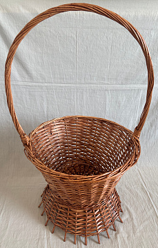 Корзина плетеная (ива), 50*50*40*75 см, 1 шт., натуральный