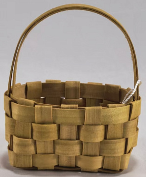 Корзина плетеная (секвойя), 8,5x5,5x4,5/10 см, 1 шт., натуральный