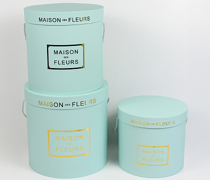 Набор коробок 24*24, 22*22, 20*18 см, 3 шт., тиффани