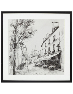 Картина "Сантье", рама пластиковая со стеклом, 60x60x2,5