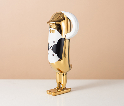 Статуэтка декоративная серия "Рэди", керамика, цвет золото, 14,5*17*34 см