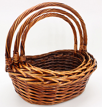 Н-р корзин (ива), 45*34 H17/14 HH40 b35*26, 38*29 H15/12 HH36 b33*24,  33*25 H14/11 HH33 b28*20, 3 шт., коричневый