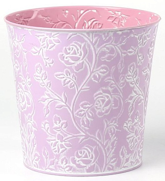 Декоративное кашпо D17,5XH17/B13СМ, сиреневый/св.розовый, металл