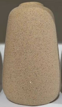 Ваза керамическая, цвет песочный,  9,5*9,5*15,5 см.