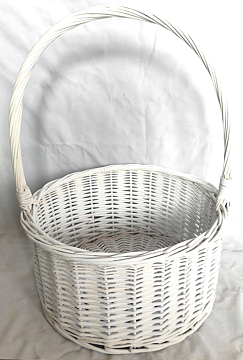 Корзина плетеная (ива): D40XH20XHH45XB37, 1 шт., белый
