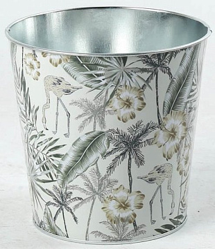 Декоративное кашпо "Тропическая абстракция" 14XH13,5CM B11, металл