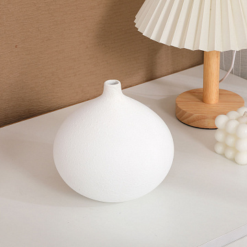 Ваза керамическая, цвет белый, 15,5*15 см