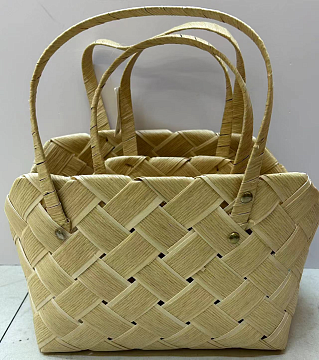 Набор корзин плетеных (секвойя): 28*13*17, 21*10*15, 2 шт., натур.