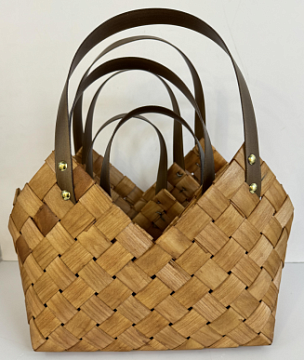 Набор корзин плетеных (секвойя): 35*22*37, 28*20*32, 21*16*26, 3 шт.