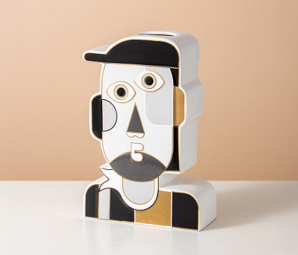 Керамическая декоративная ваза серия "Пикассо", 19,5*9*29 см