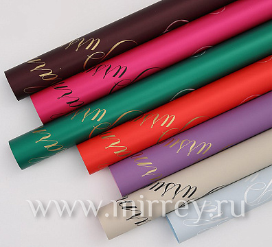 Упак. материал флористическая пленка "Кокетка ", 58 см х 58 см, 65 мкр, 20 листов/упак. св-зел/т-зел