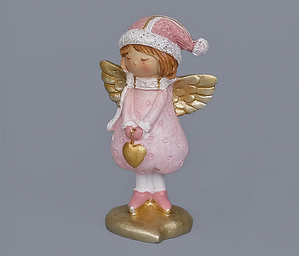 Декоративное новогоднее изделие Фея, 9.5 см, светло-розовый