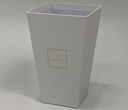 Коробка под цветы 9x6x14,5 см. 1 шт., белый