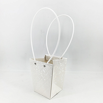 Пакет подарочный "Мастхэв" тисненый, 13,5х9,5х15 см, 10 шт./упак., радужный