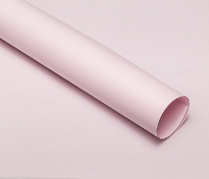 Упаковочный материал флористическая пленка "Органик", 70 мкр, 58 см х 10 м, светло-розовый