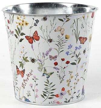 Декоративное кашпо "Луговое разнотравье" D21XH20.3CM B16, св.розовый, металл